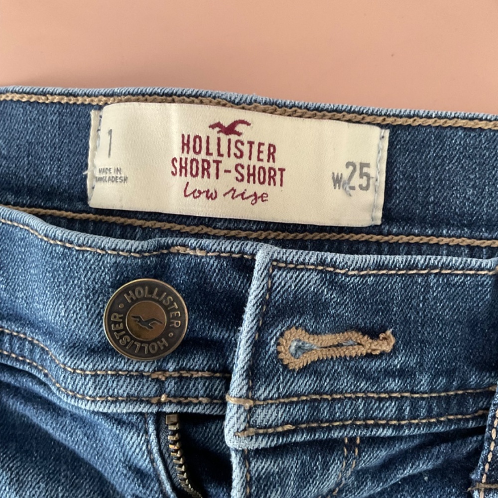 HOLLISTER short shorts Sz 1 blue - Picture 2 of 8